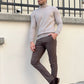 Rick Beige Turtleneck Sweater