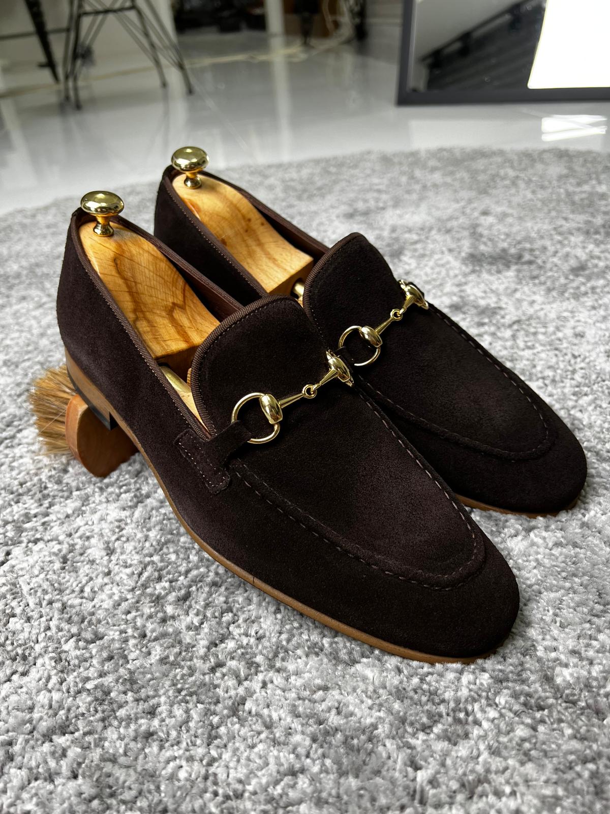 Rava Suede Brown Loafers