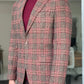 Orlando Beige Plaid Slim Fit Blazer