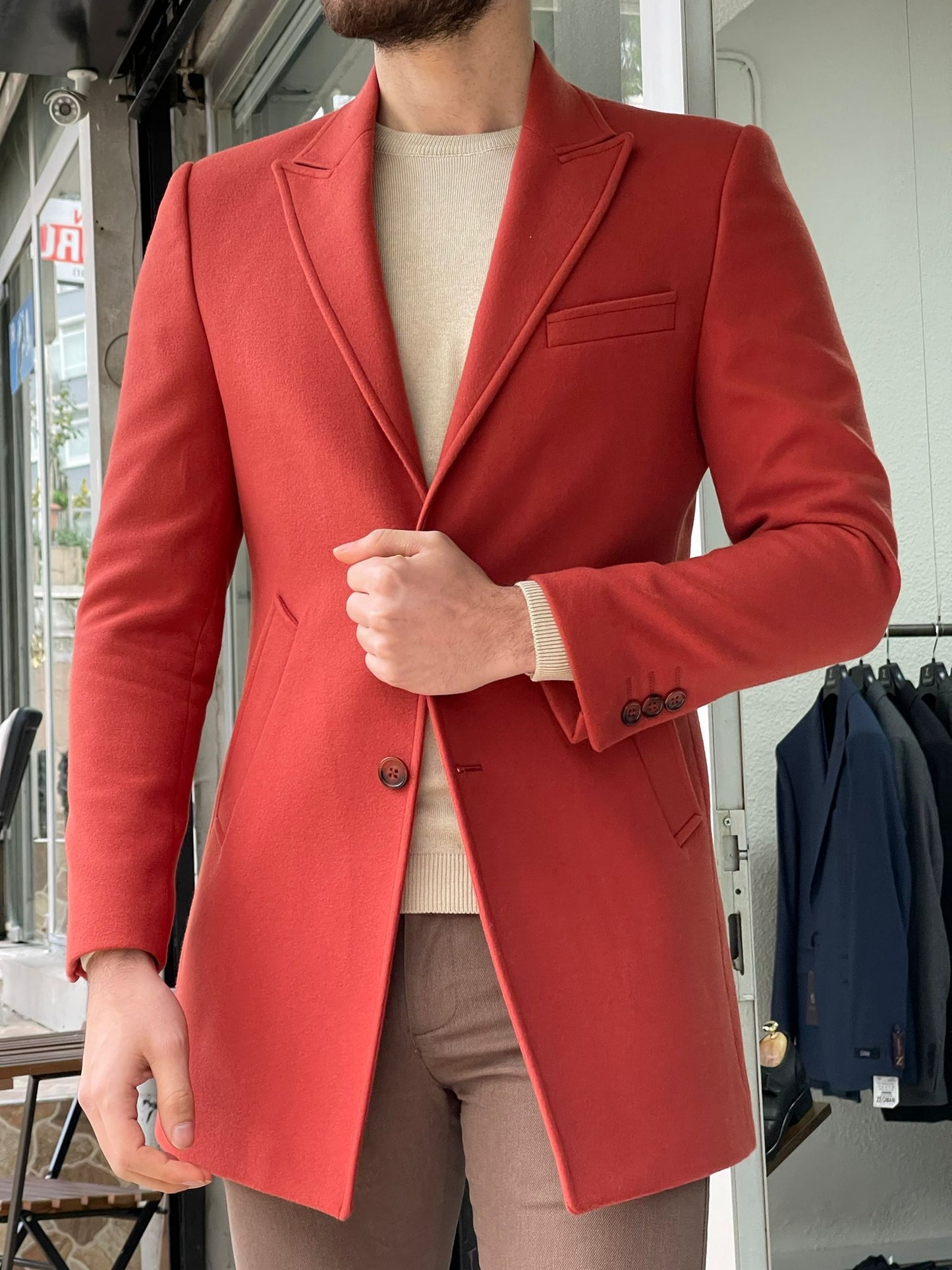 Hamilton Tile Slim Fit Coat