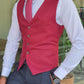 Palermo Claret Red Slim Fit Vest