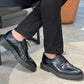 Olena Black Leather Shoes