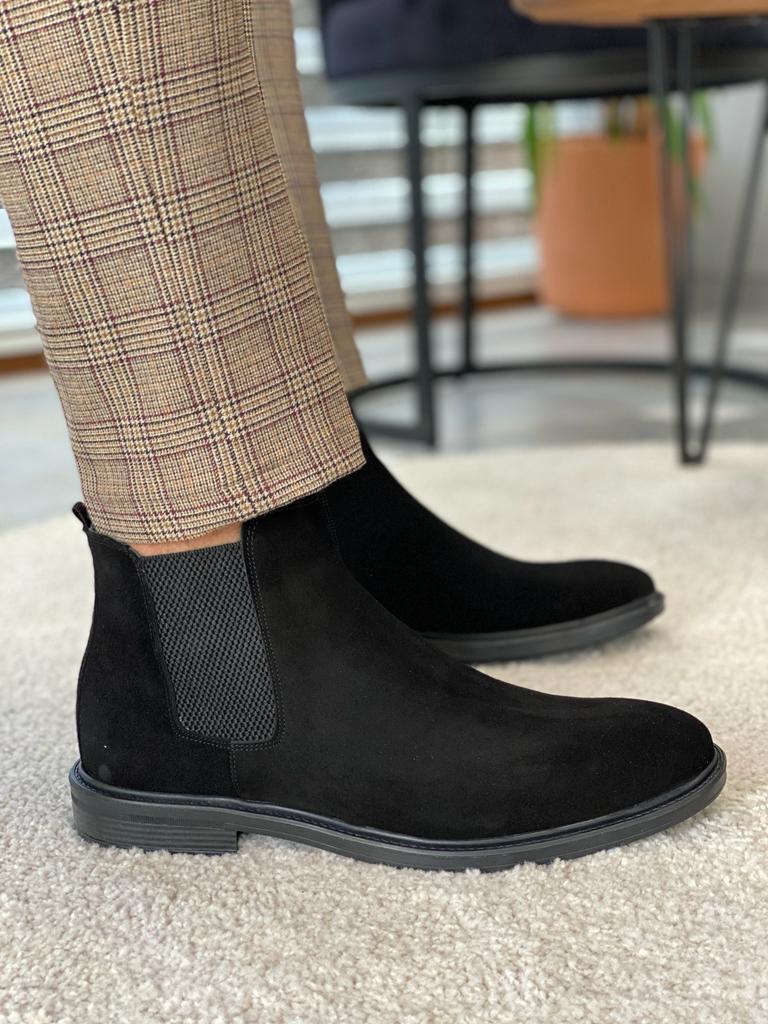 Dallas Suede Black Chelsea Boots