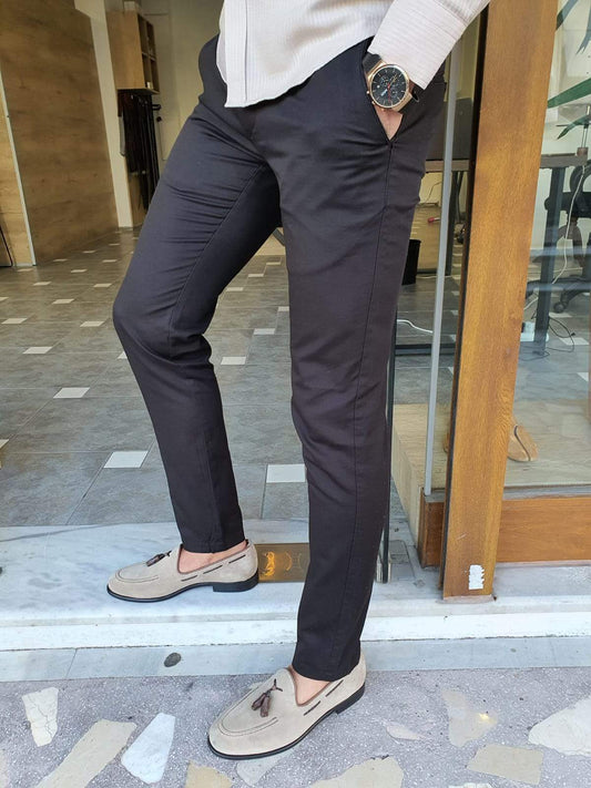 Geneva Black Slim Fit Pants