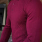 Nittero Claret Red Slim Fit Knitwear