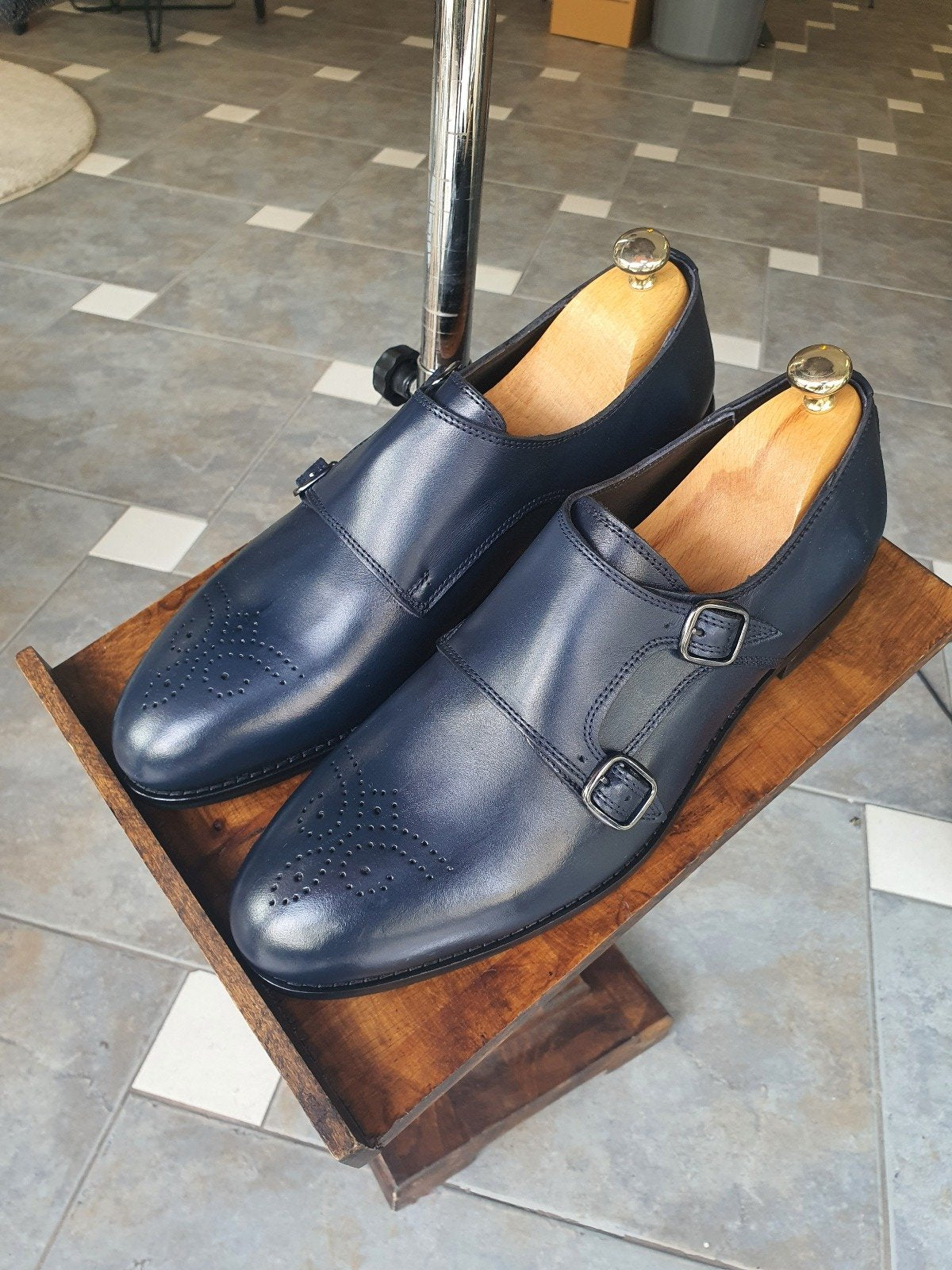 Stuttgart Navy Blue Sardinelli Shoes