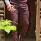 Avila Claret Red Slim Fit Pants